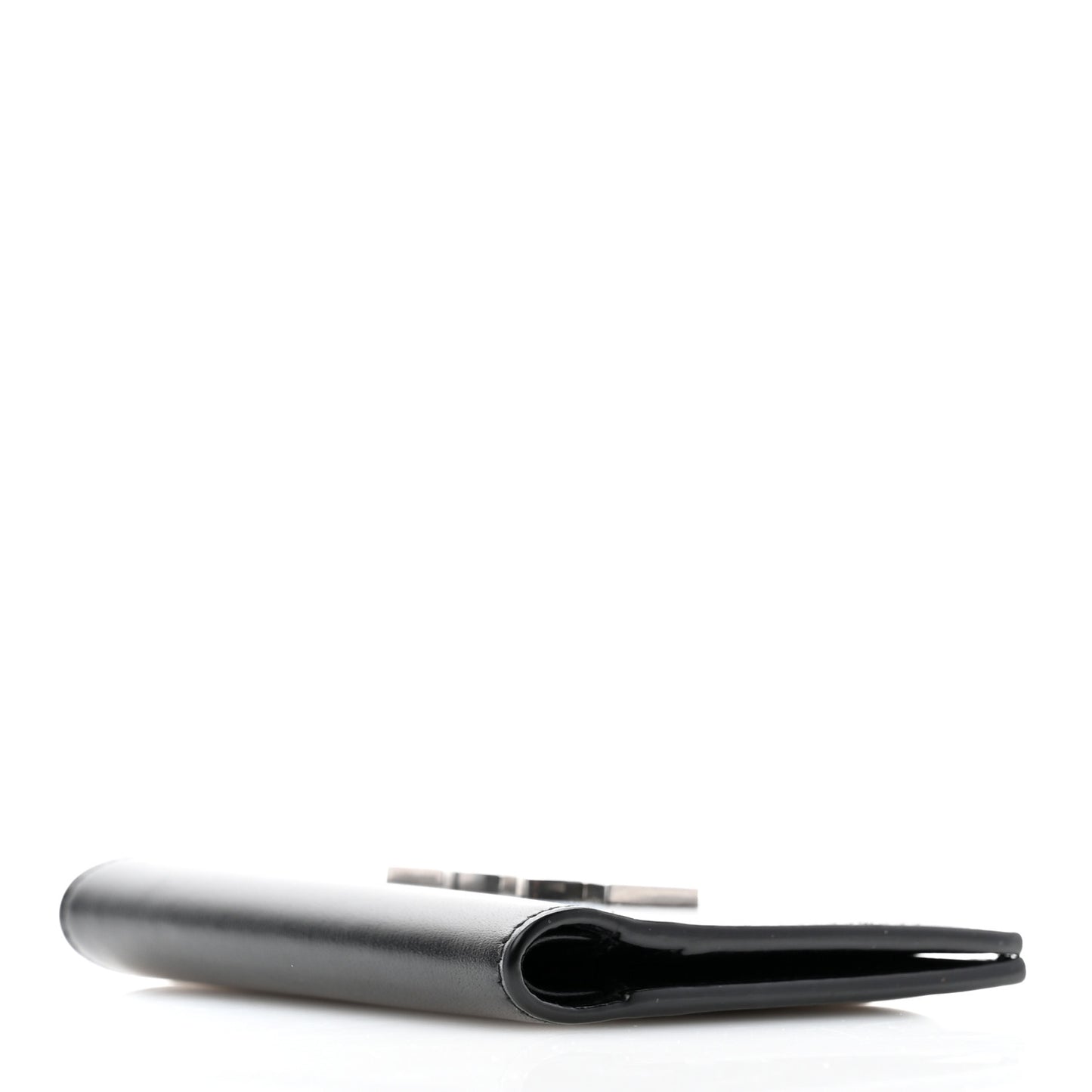 Smooth Calfskin Cassandre Credit Card Wallet Black