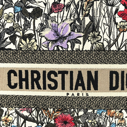 Christian Dior Canvas Embroidered Medium Mille Fleurs Book Tote Multicolor 6 of 8