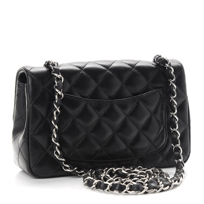 Chanel Lambskin Quilted Mini Rectangular Flap Black 3 of 9