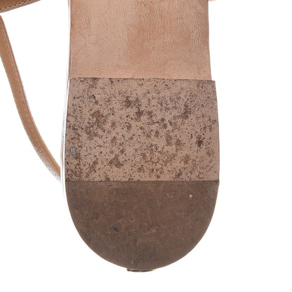 Chanel Calfskin Chain CC Sandals 40.5 Beige 16 of 17