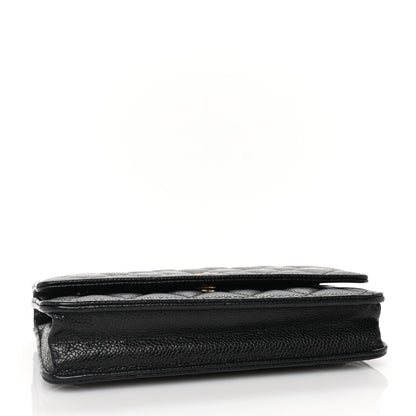 Chanel Caviar Quilted Wallet On Chain WOC Black 3 of 9