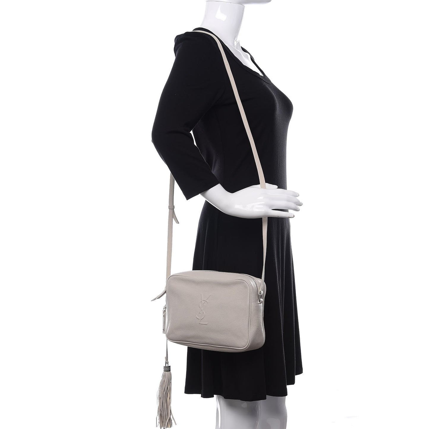 Calfskin Small Lou Camera Bag Icy White