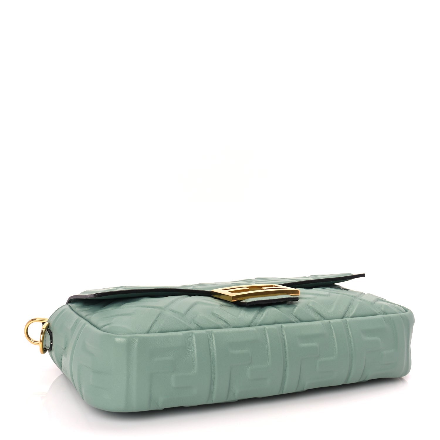 Fendi Nappa FF 1974 Embossed Baguette Menta 3 of 8