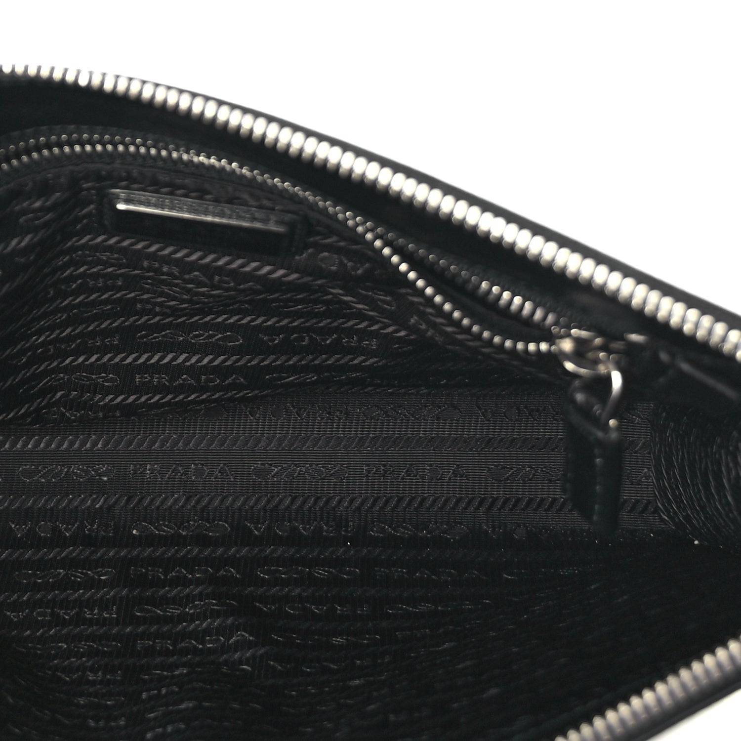 Prada Saffiano Pouch Wristlet Black 5 of 7