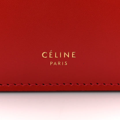Celine Patina Box Calfskin Medium Clasp Bag Scarlet 6 of 8