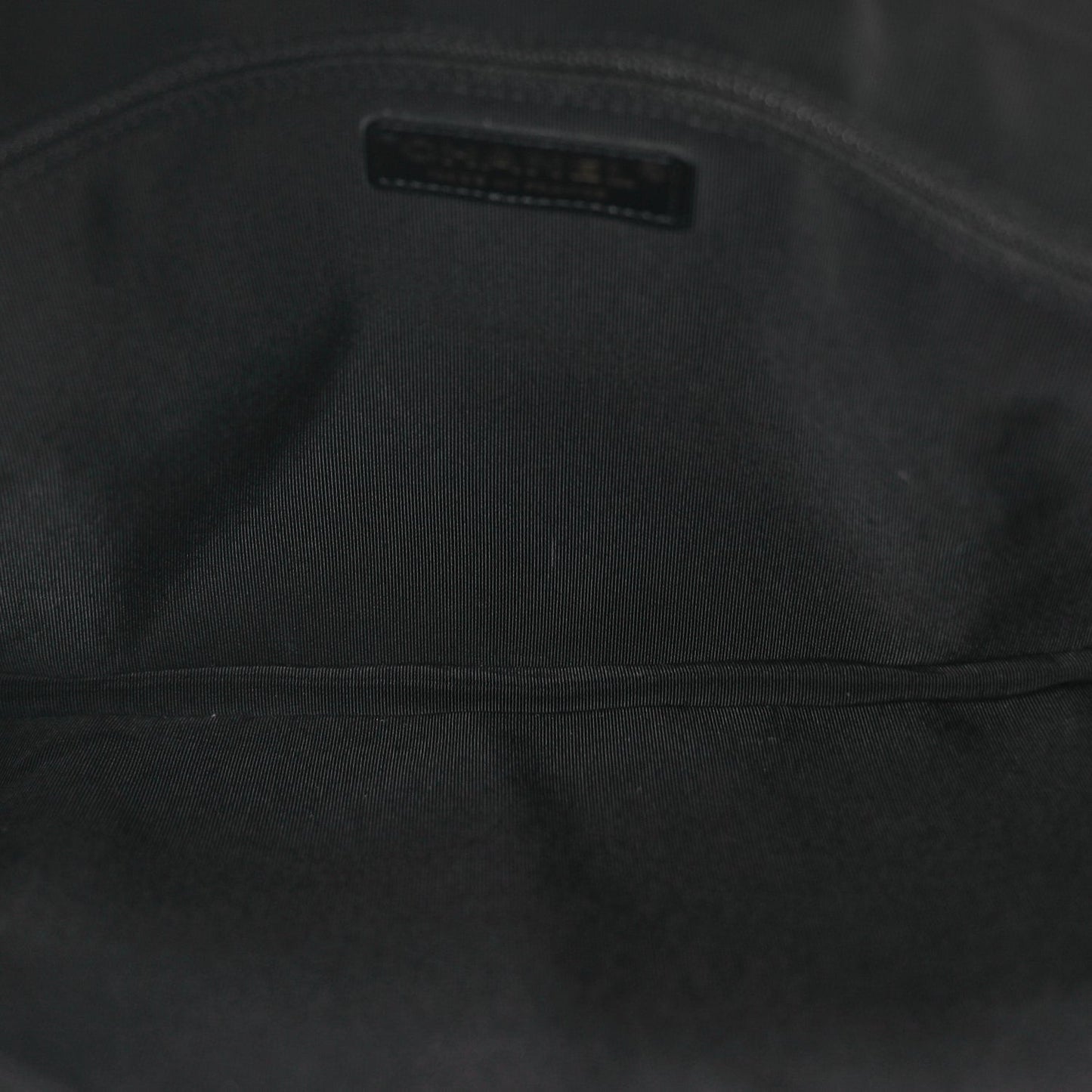 Lambskin Chevron Pleated Large Cosmetic Case Black