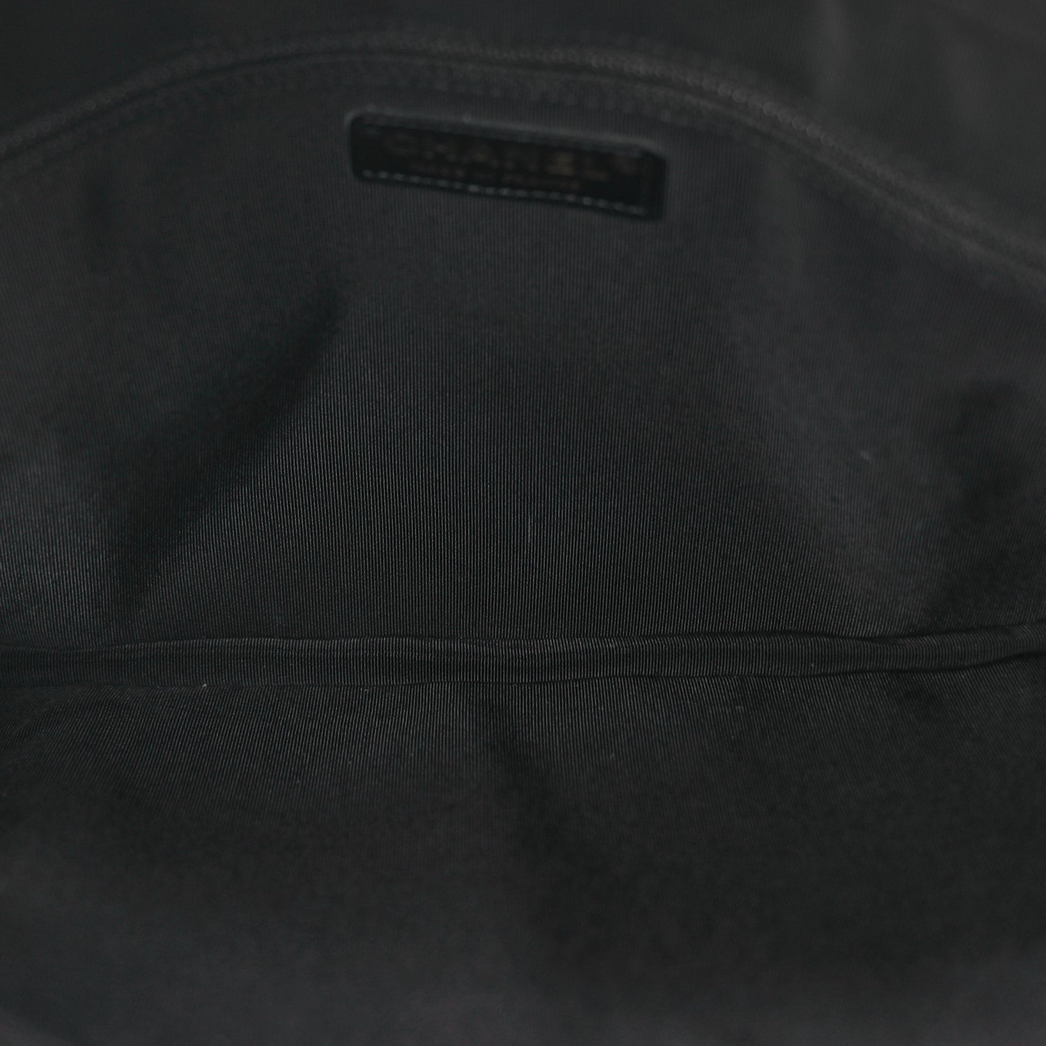 Chanel Lambskin Chevron Pleated Large Cosmetic Case Black 5 of 8
