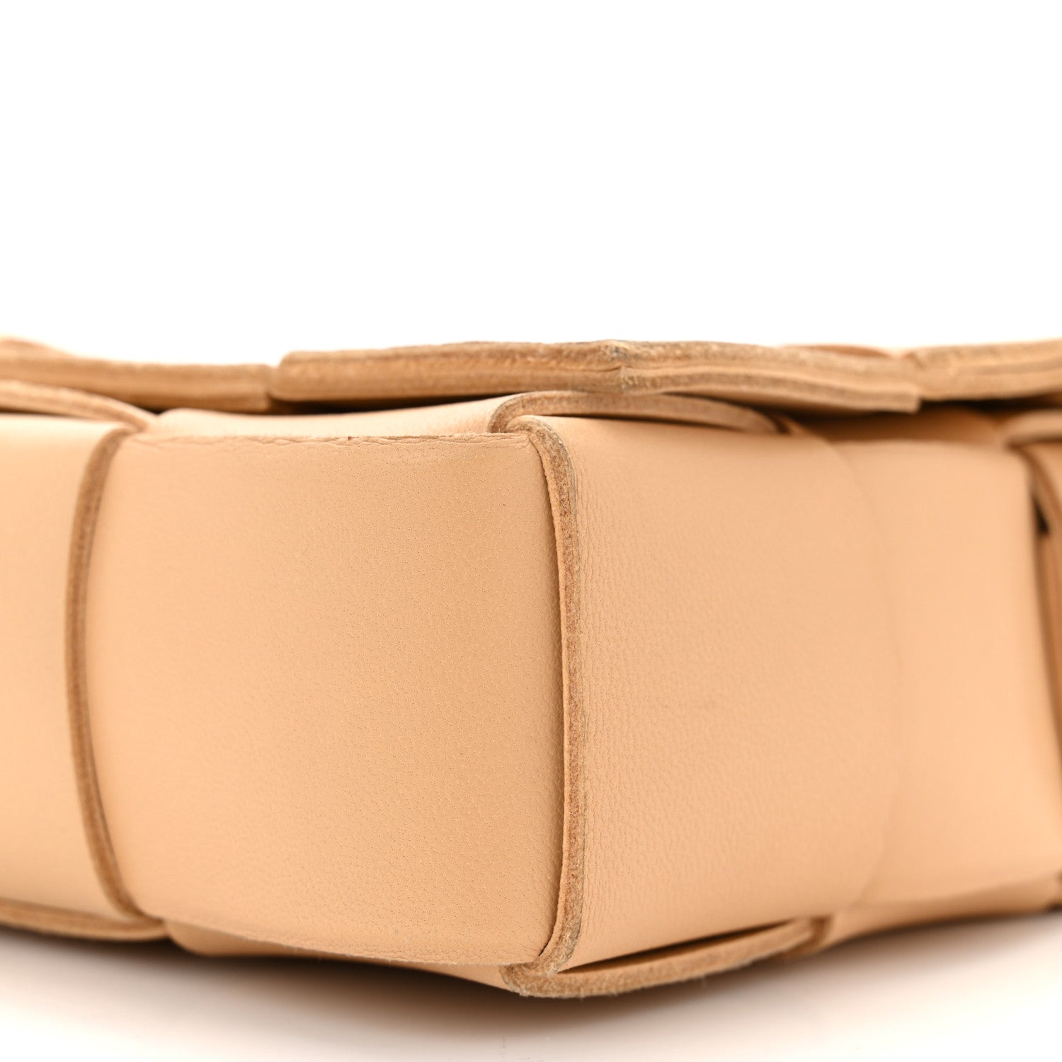 Bottega Veneta Lambskin Maxi Intrecciato Cassette Crossbody Bag Almond 10 of 10