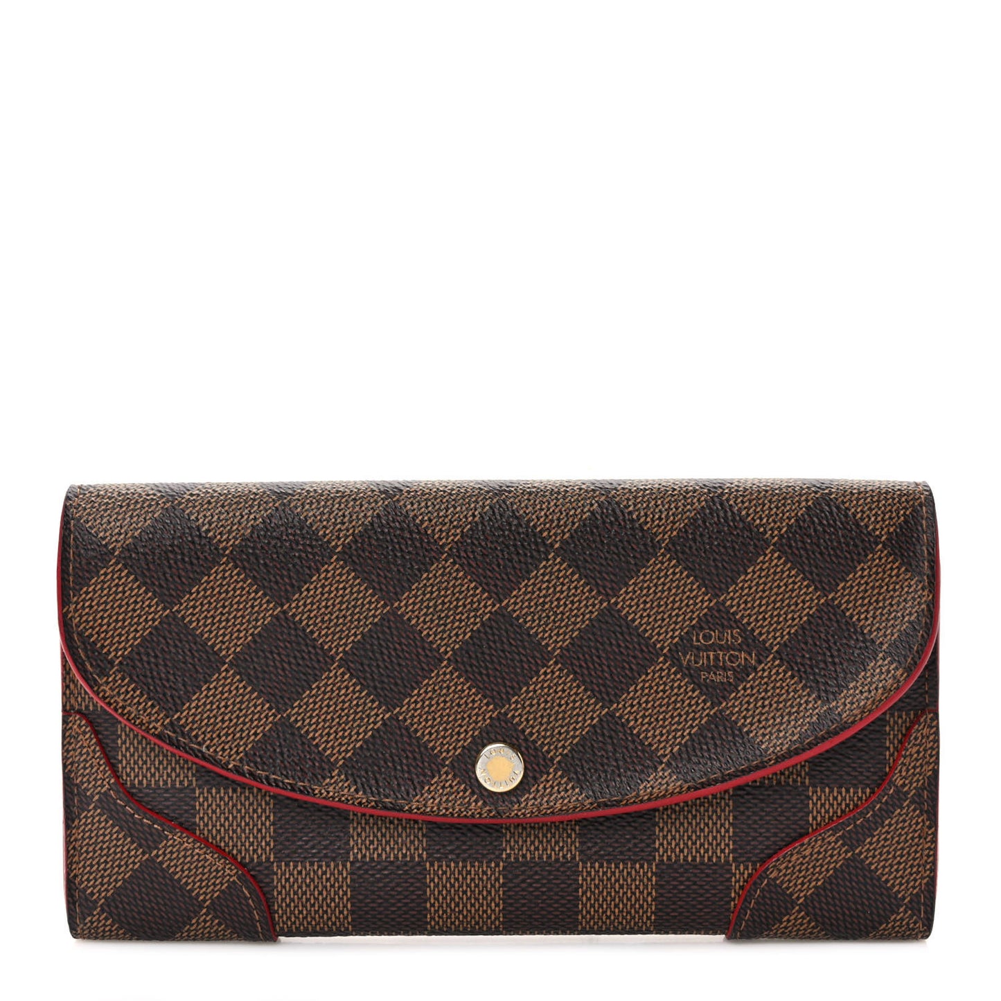 Damier Ebene Caissa Wallet Cherry