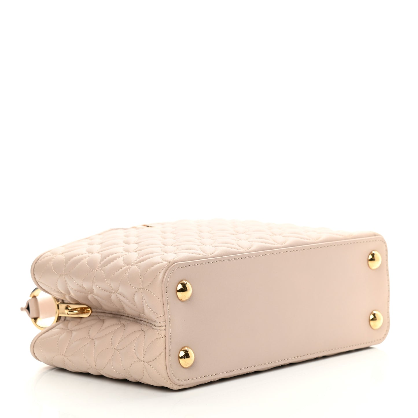Lambskin Quilted Flower Capucines BB Vanilla