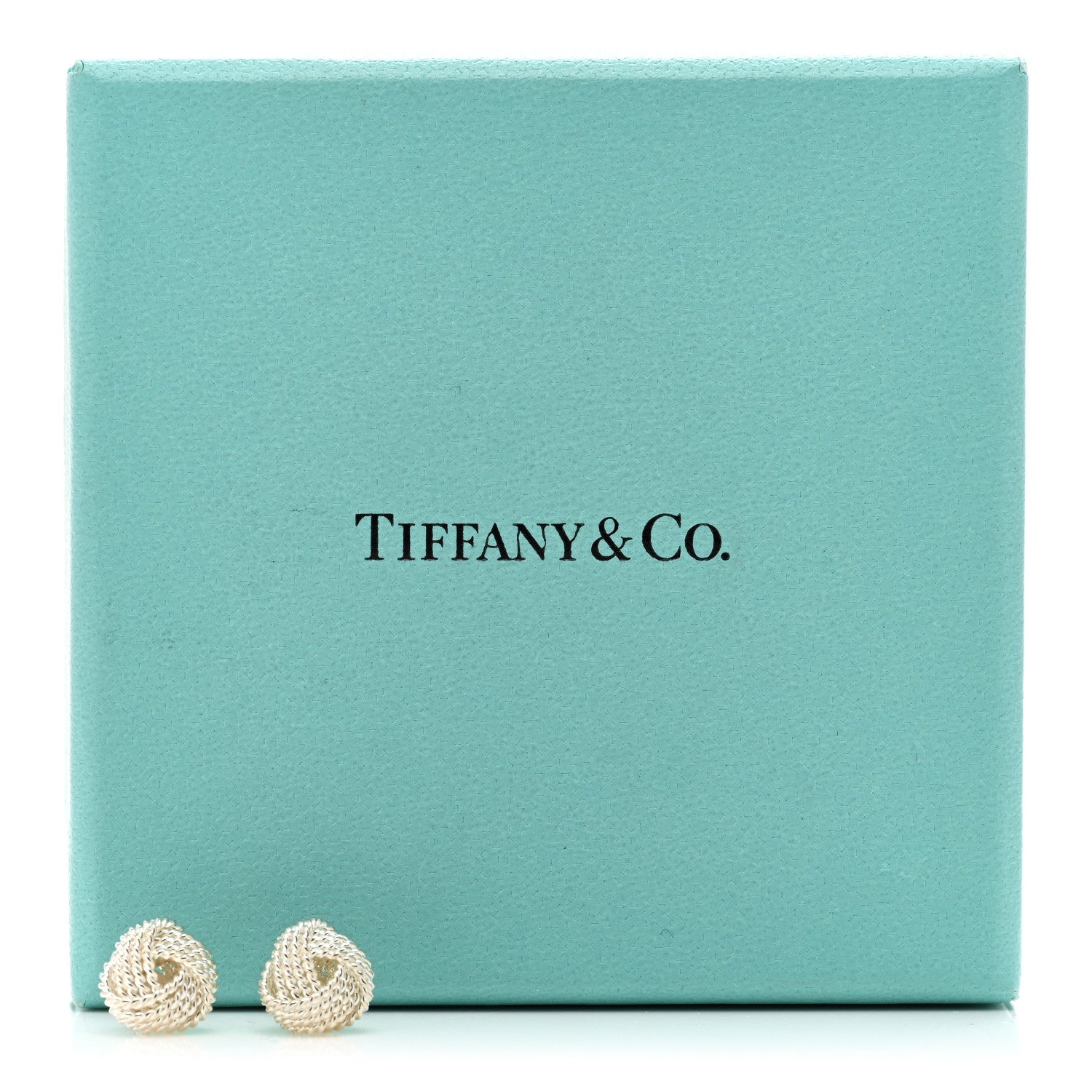 Tiffany Sterling Silver Twist Knot Earrings 5 of 5