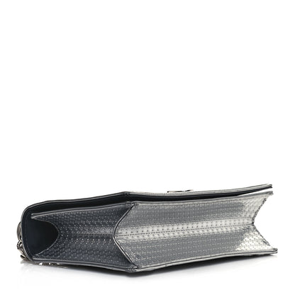 Christian Dior Metallic Patent Micro-Cannage Medium Diorama Flap Bag Silver 4 of 18