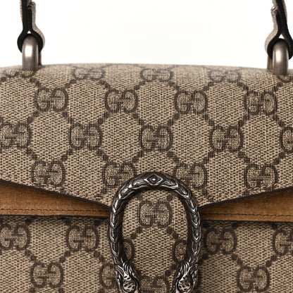 Gucci Supreme Monogram Mini Dionysus Top Handle Bag  Taupe 6 of 8