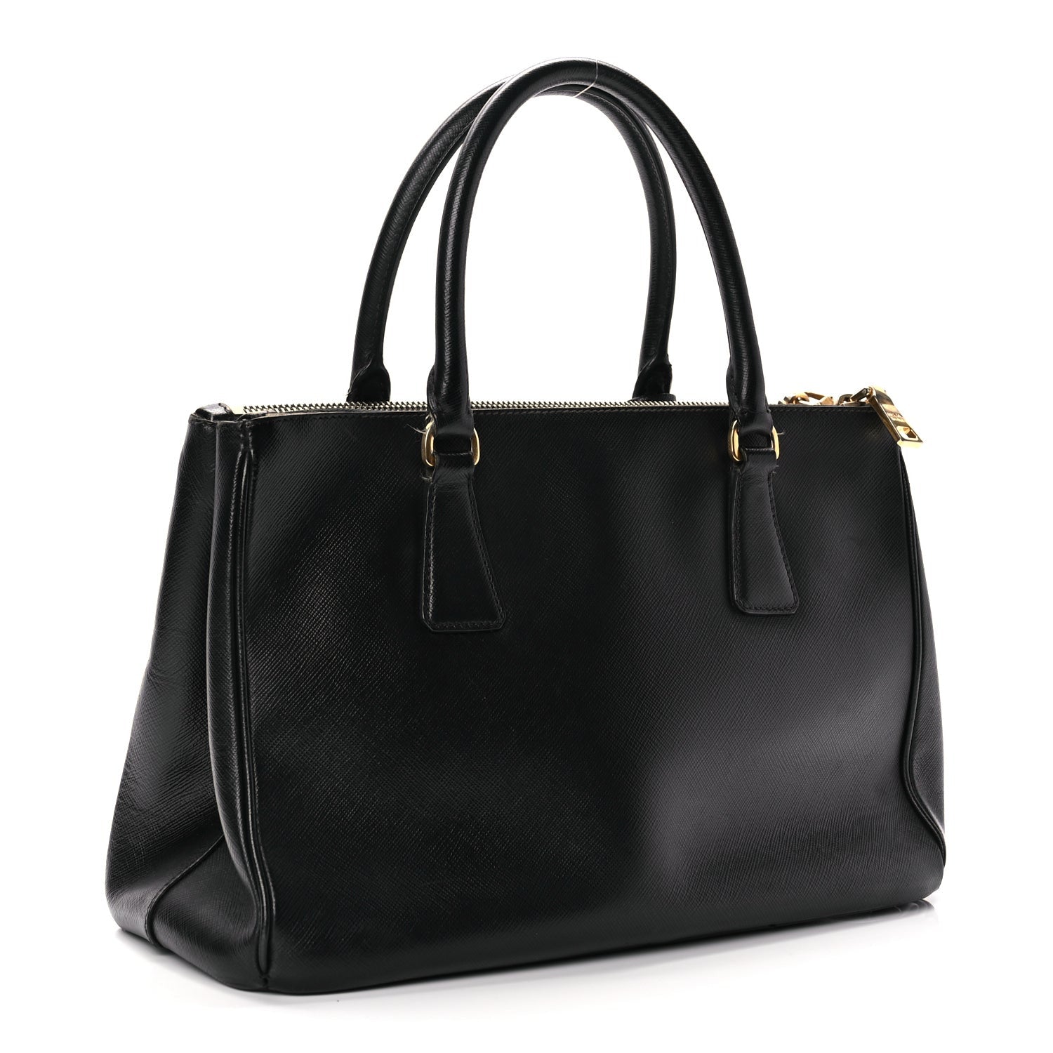 Prada Saffiano Small Galleria Double Zip Tote Black 2 of 9