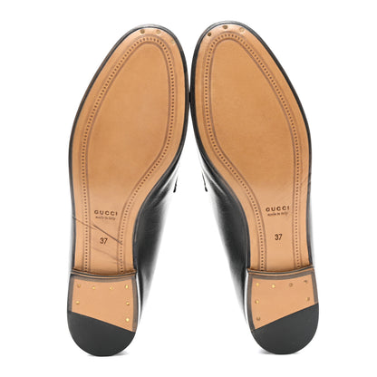 Gucci Calfskin Womens Jordaan Loafers 37 Black 5 of 10