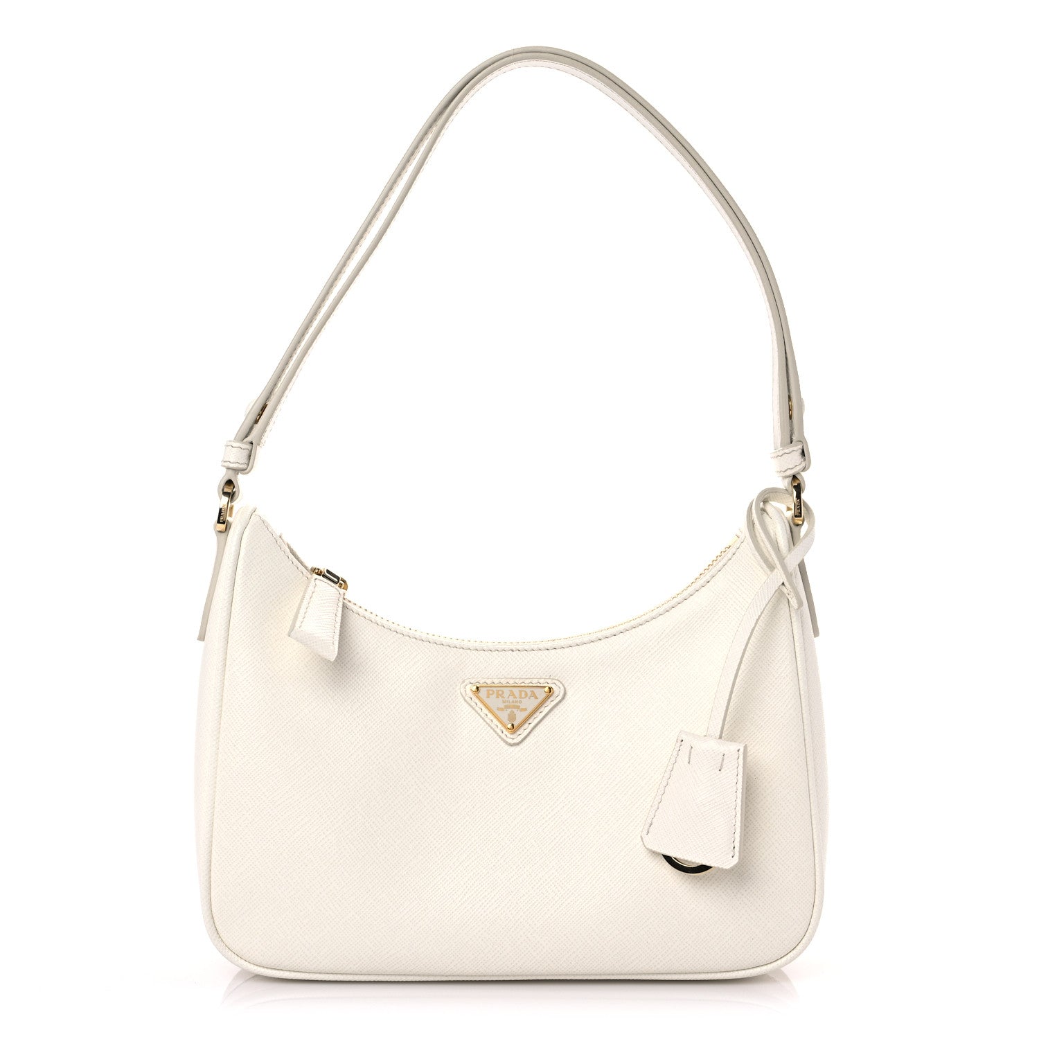 Prada Saffiano Lux Mini Re-Edition Shoulder Bag White 1 of 9