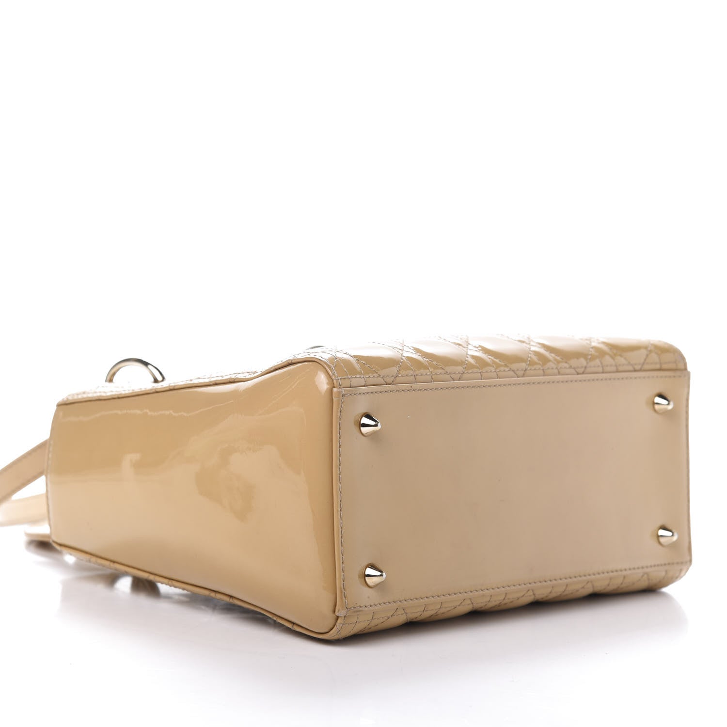 Christian Dior Patent Cannage Medium Lady Dior Beige 6 of 19