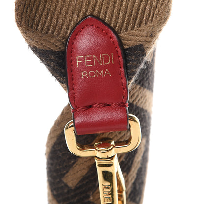 Fendi Canvas Calfskin FF 1974 Strap You Fango Marrone Red 3 of 6