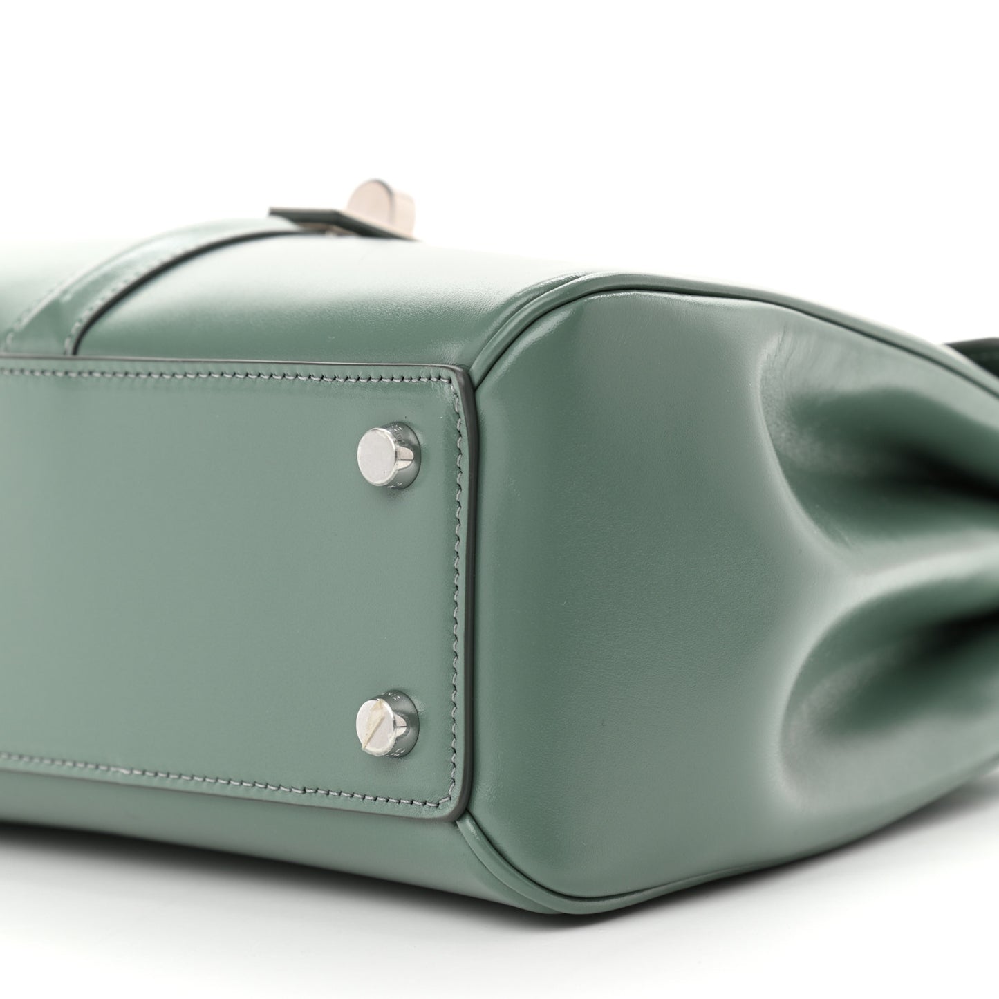 Satinated Calfskin Small 16 Top Handle Bag Celadon