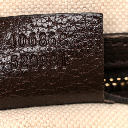 Gucci Monogram Vintage Web Medium Webby Bee Boston Dark Brown 7 of 18