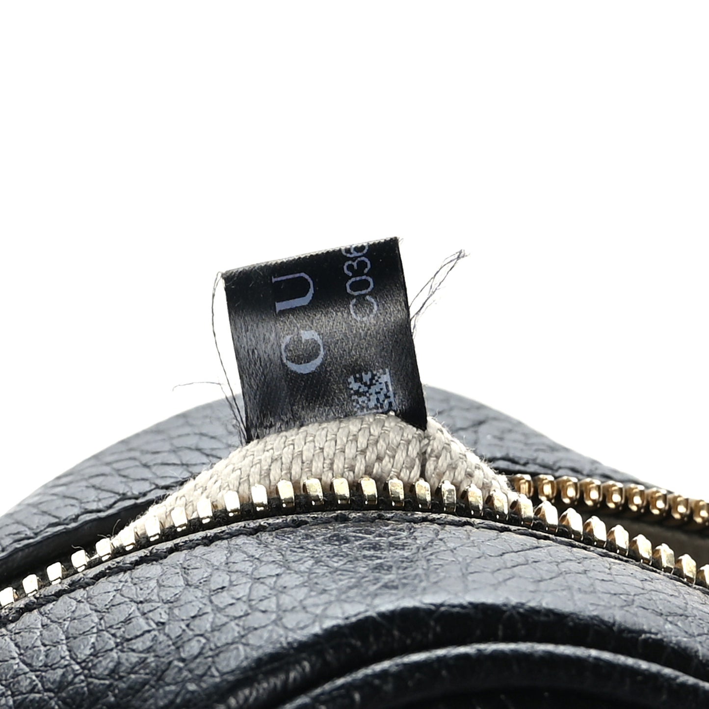 Pebbled Calfskin Small Soho Disco Bag Black