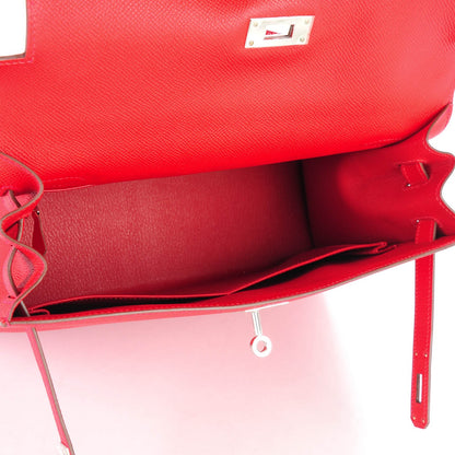 Hermes Epsom Kelly Sellier 32 Rouge Casaque 17 of 26