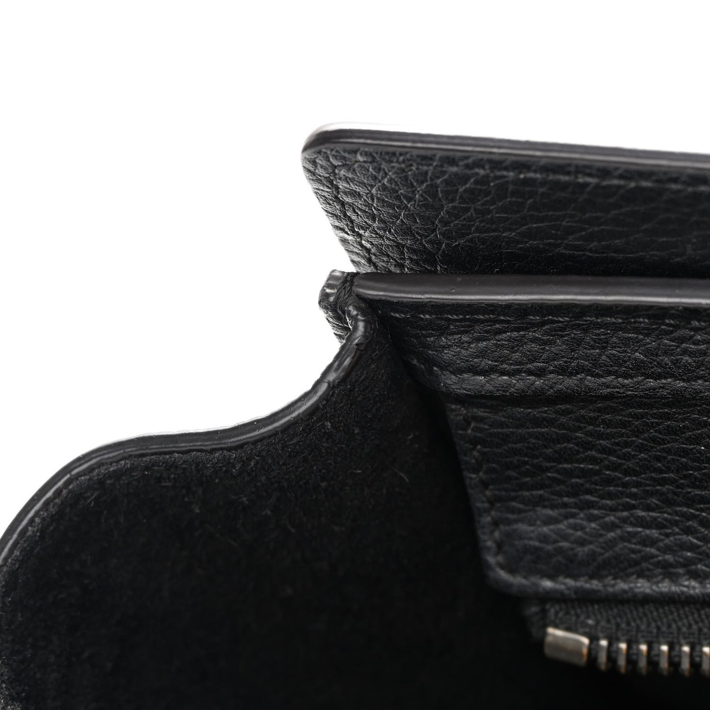 Drummed Calfskin Nano Luggage Black