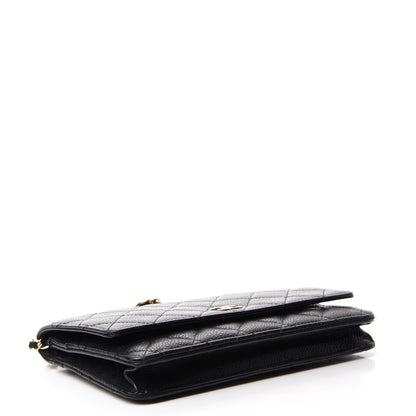 Chanel Caviar Quilted Wallet On Chain WOC Black 4 of 12