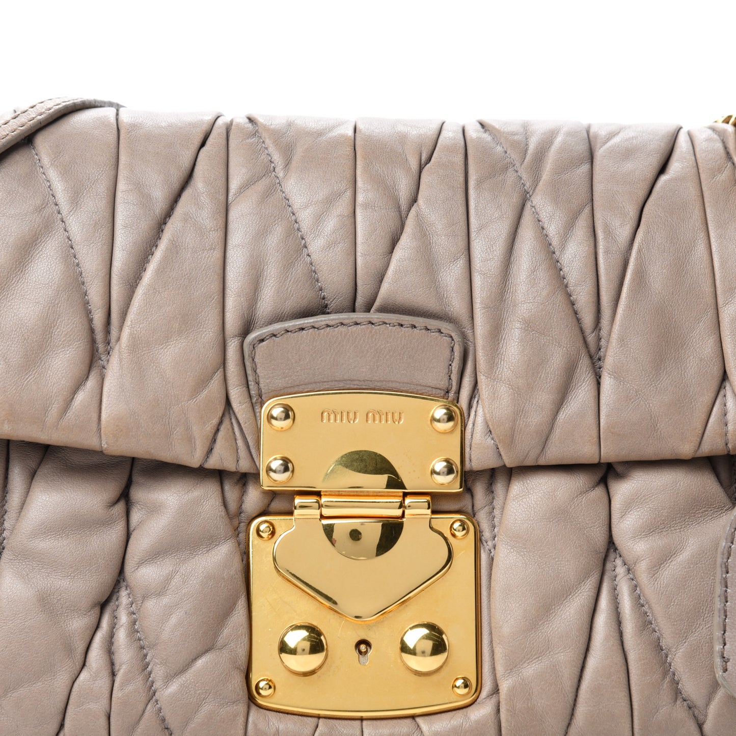 Nappa Matelasse Flap Grey