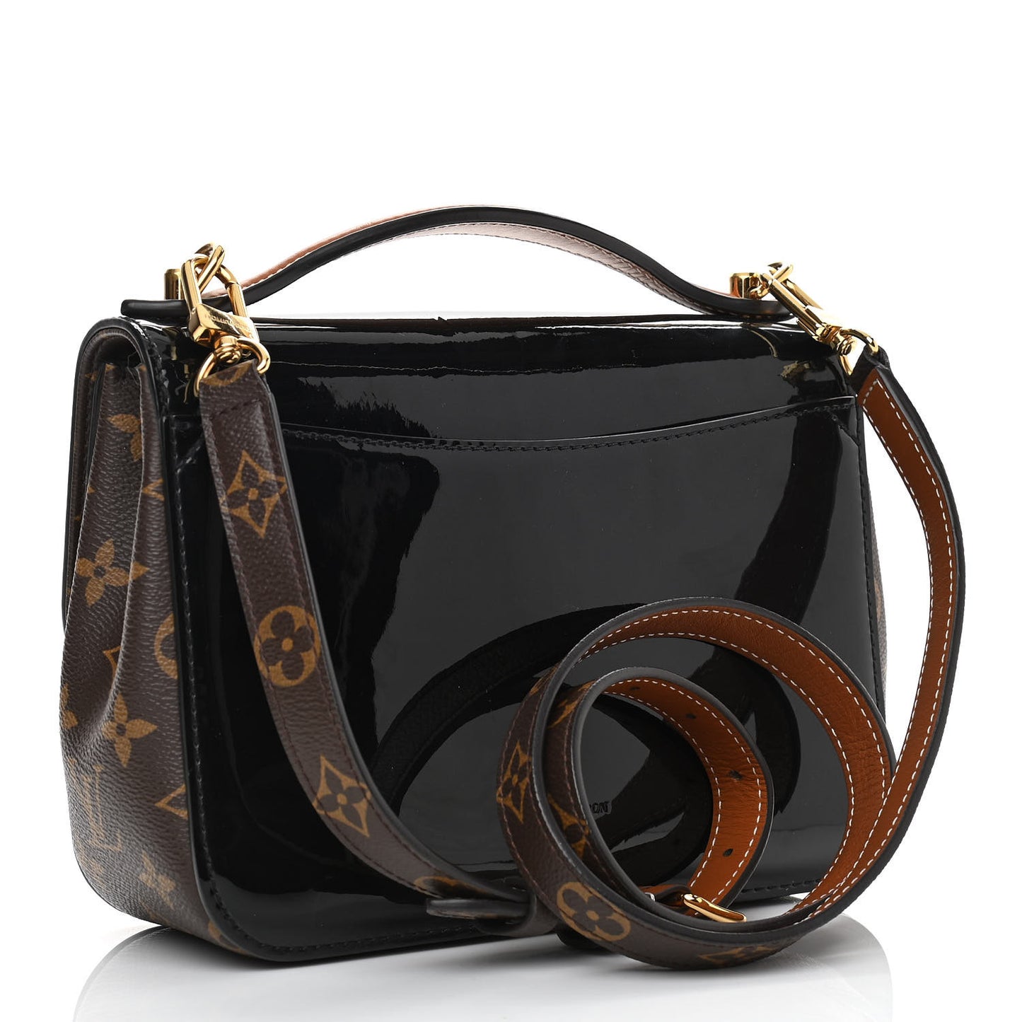 Patent Calfskin Monogram Cherrywood BB Black