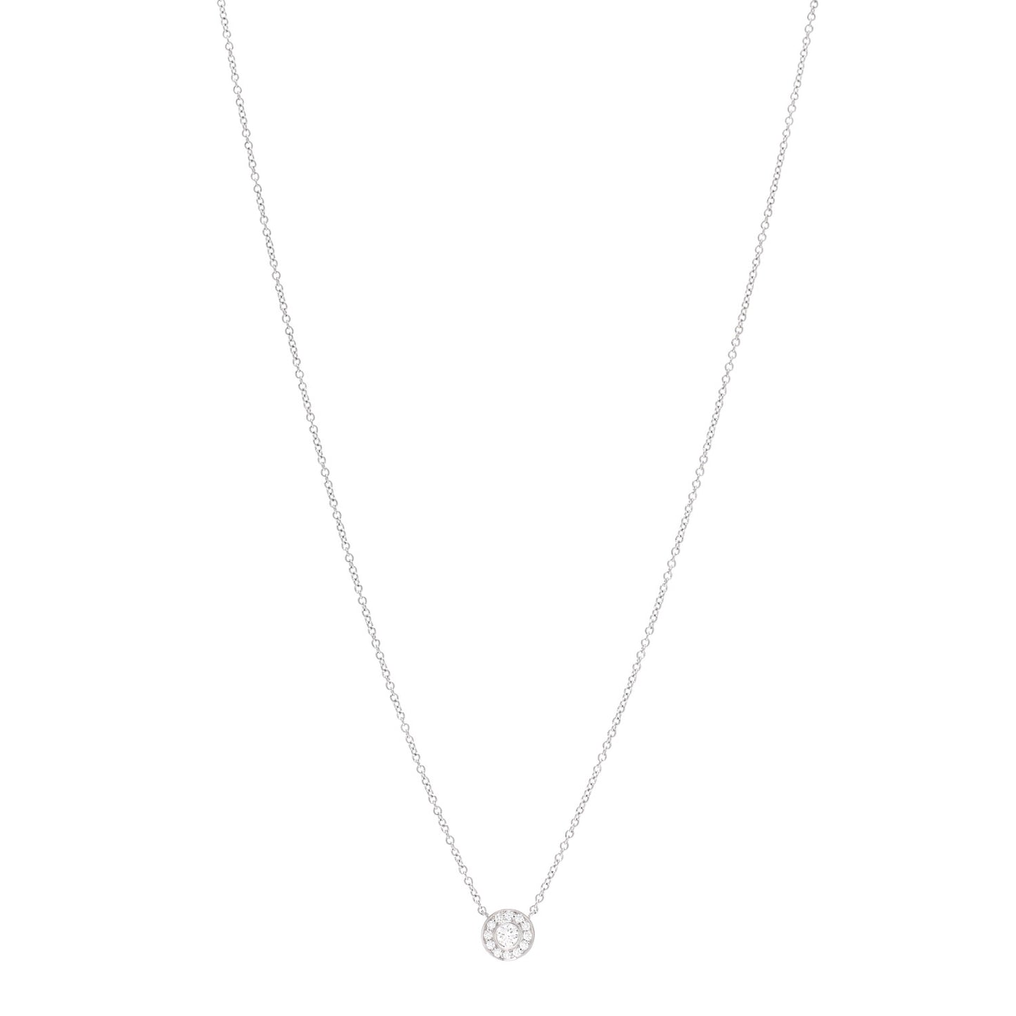 Platinum Diamond Circlet Pendant Necklace