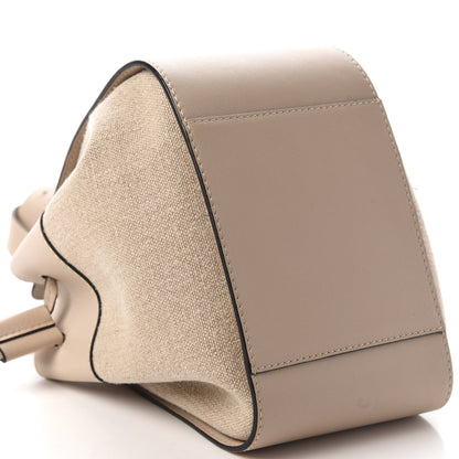 Loewe Calfskin Canvas Mini Hammock Shoulder Bag Natural Light Oat 6 of 9