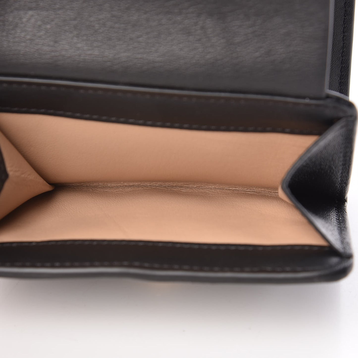 Lambskin Quilted Drew Square Wallet Black