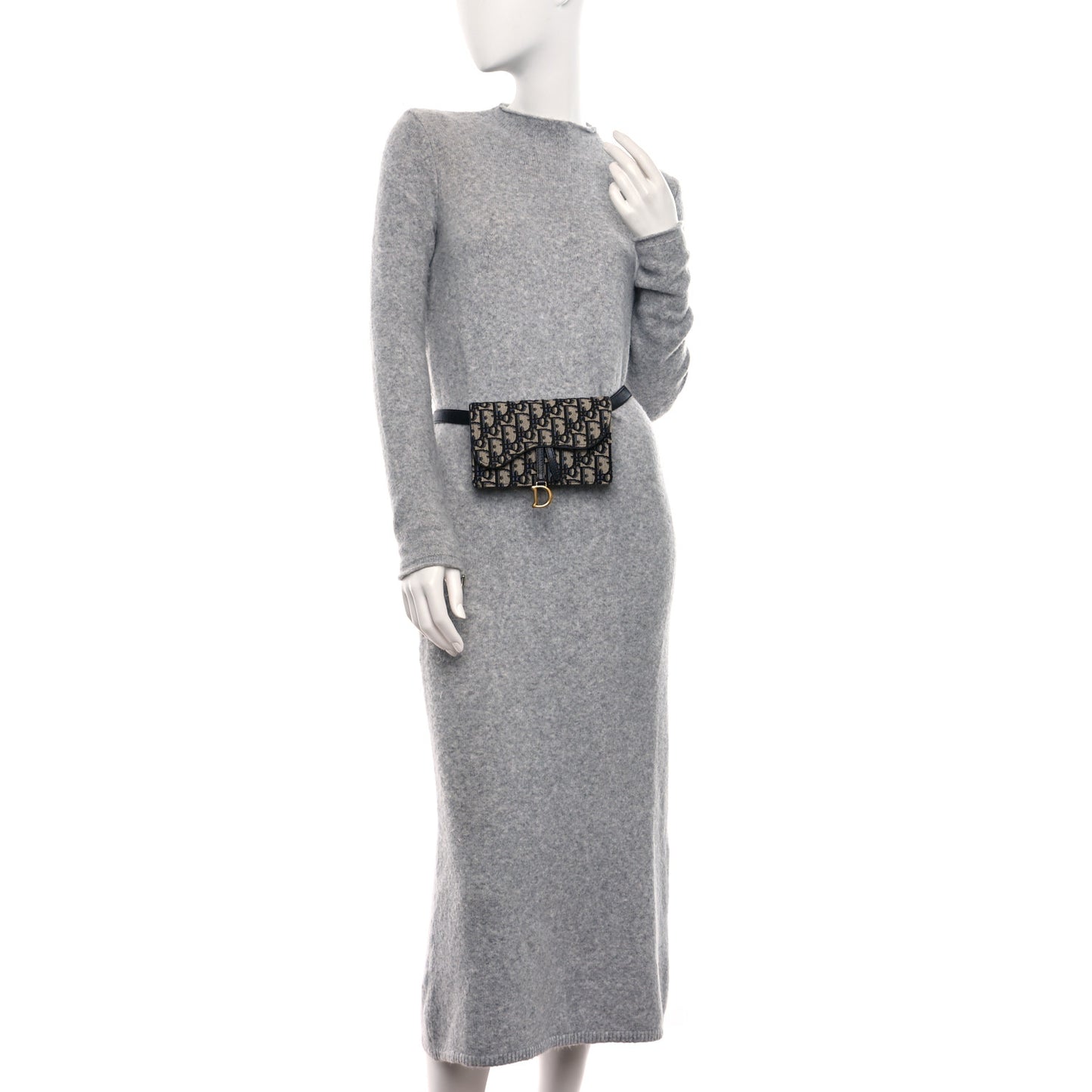 Oblique Saddle Belt Bag Blue