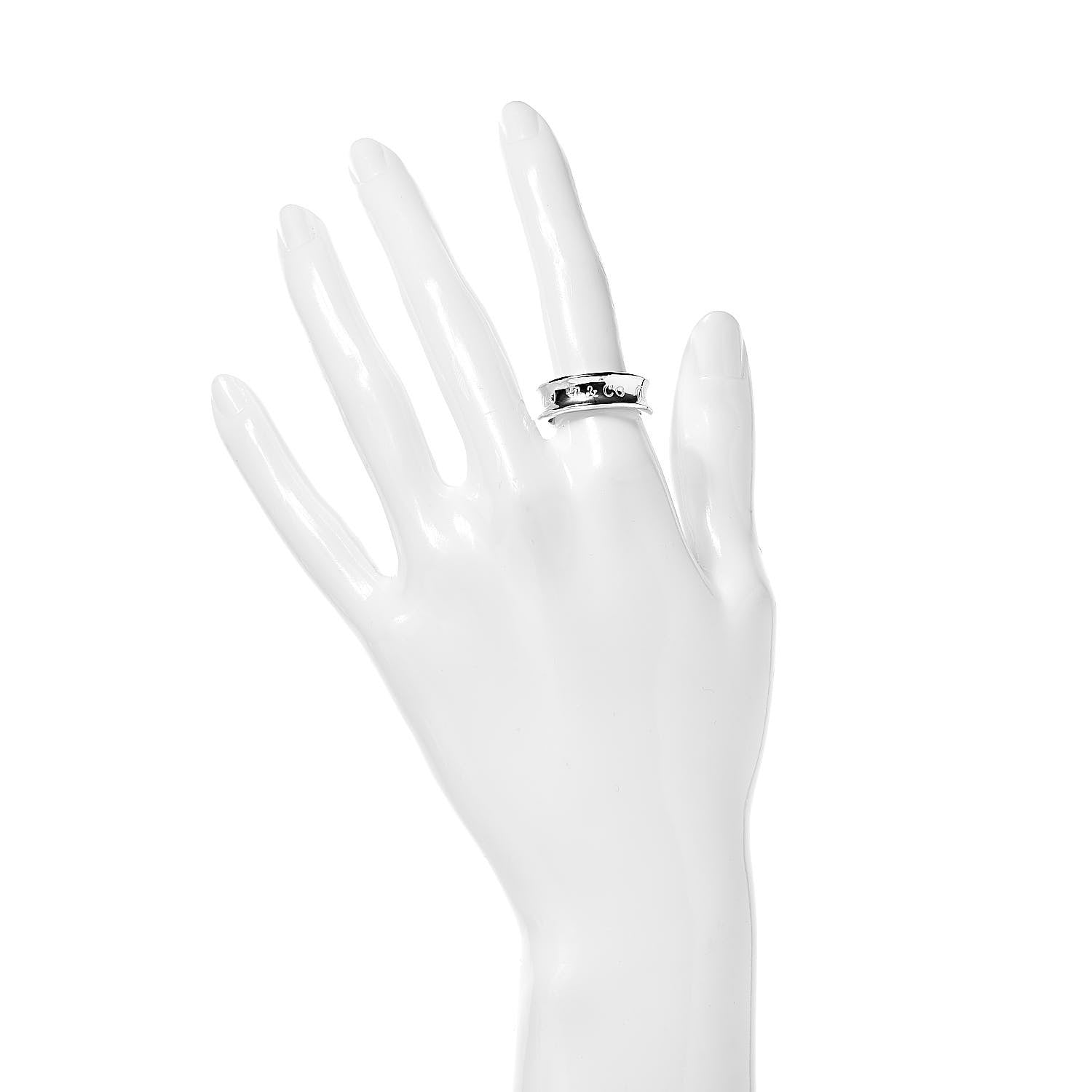 Tiffany Sterling Silver 1837 Ring 54 6.75 2 of 6