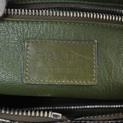 Prada Crocodile Colour Buckles Bag Green Orange 9 of 9