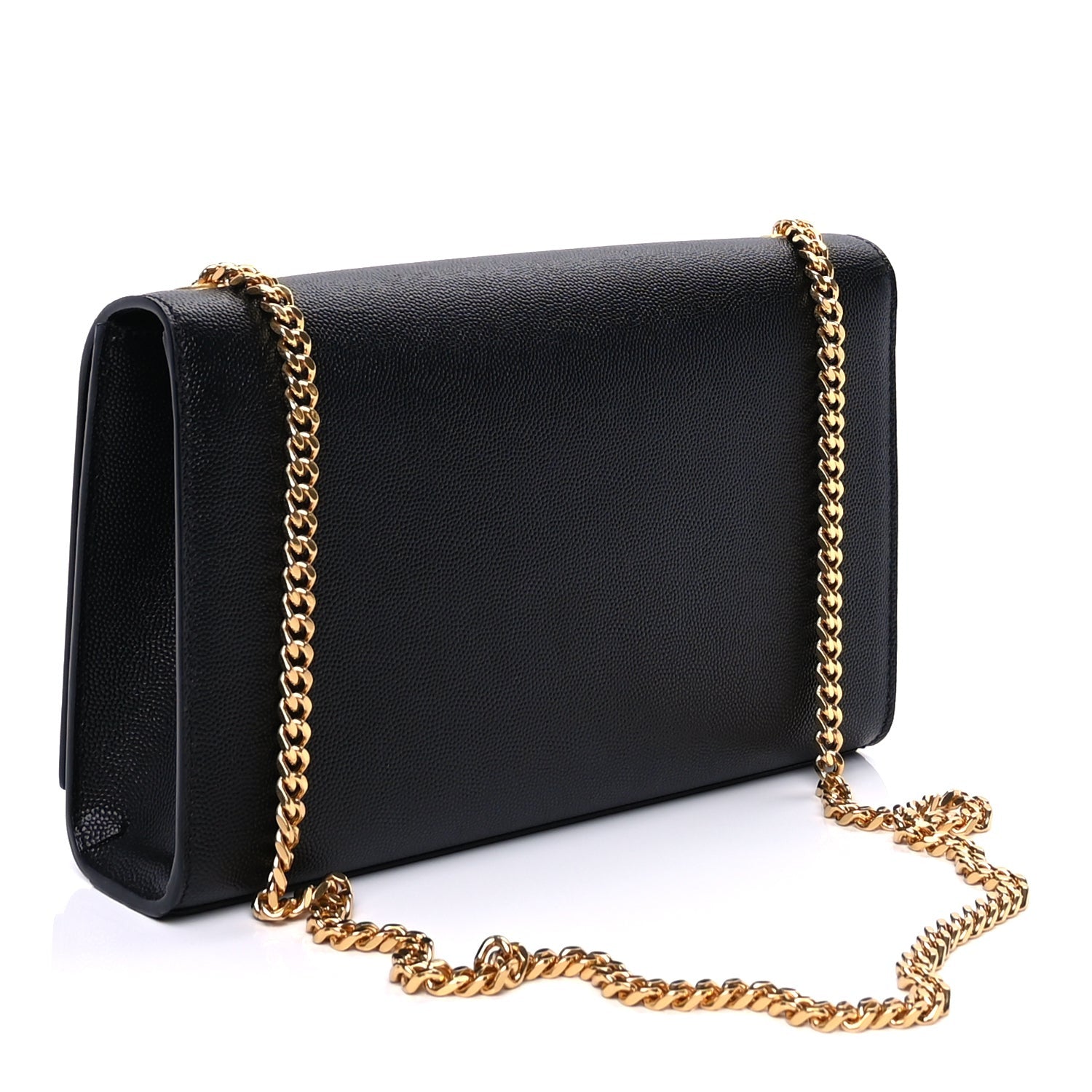 Saint Laurent Grain De Poudre Medium Classic Monogram Kate Satchel Black 2 of 8