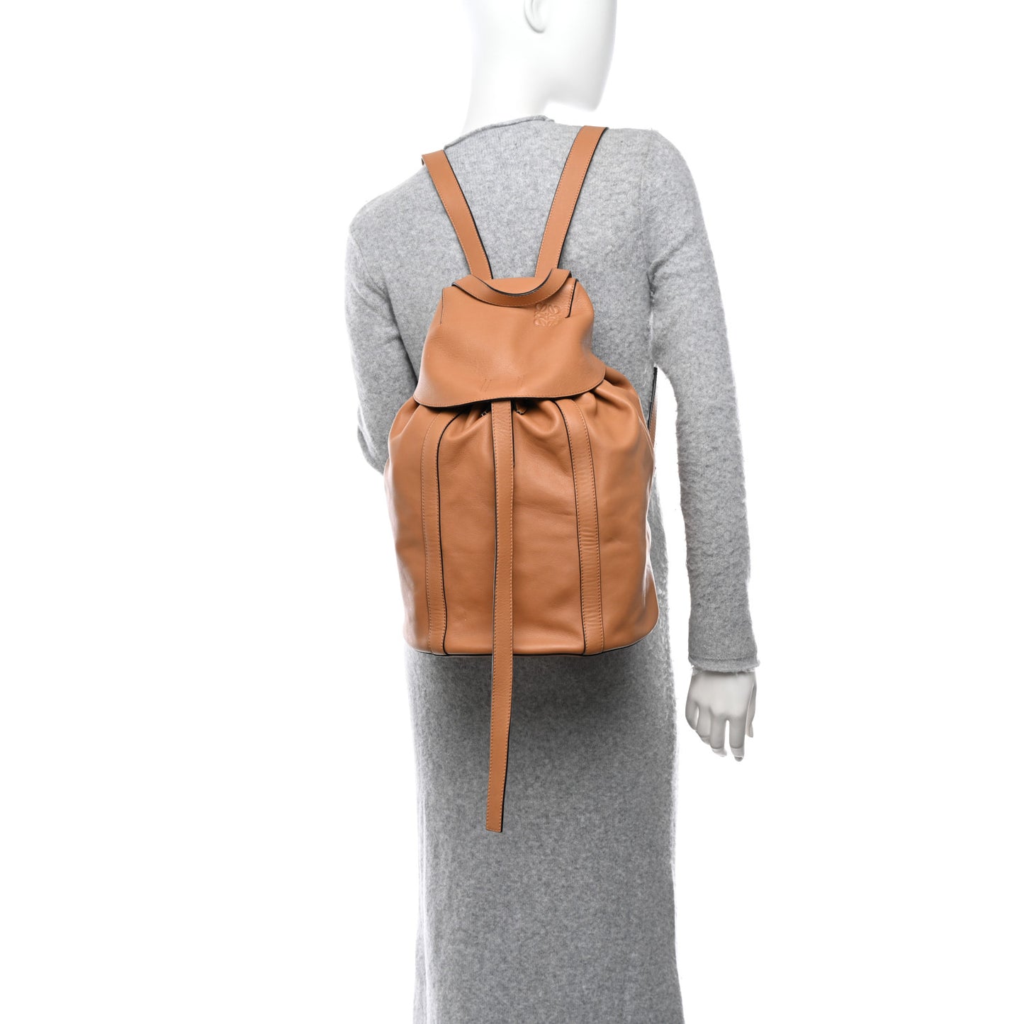 Calfskin Belt Backpack Tan