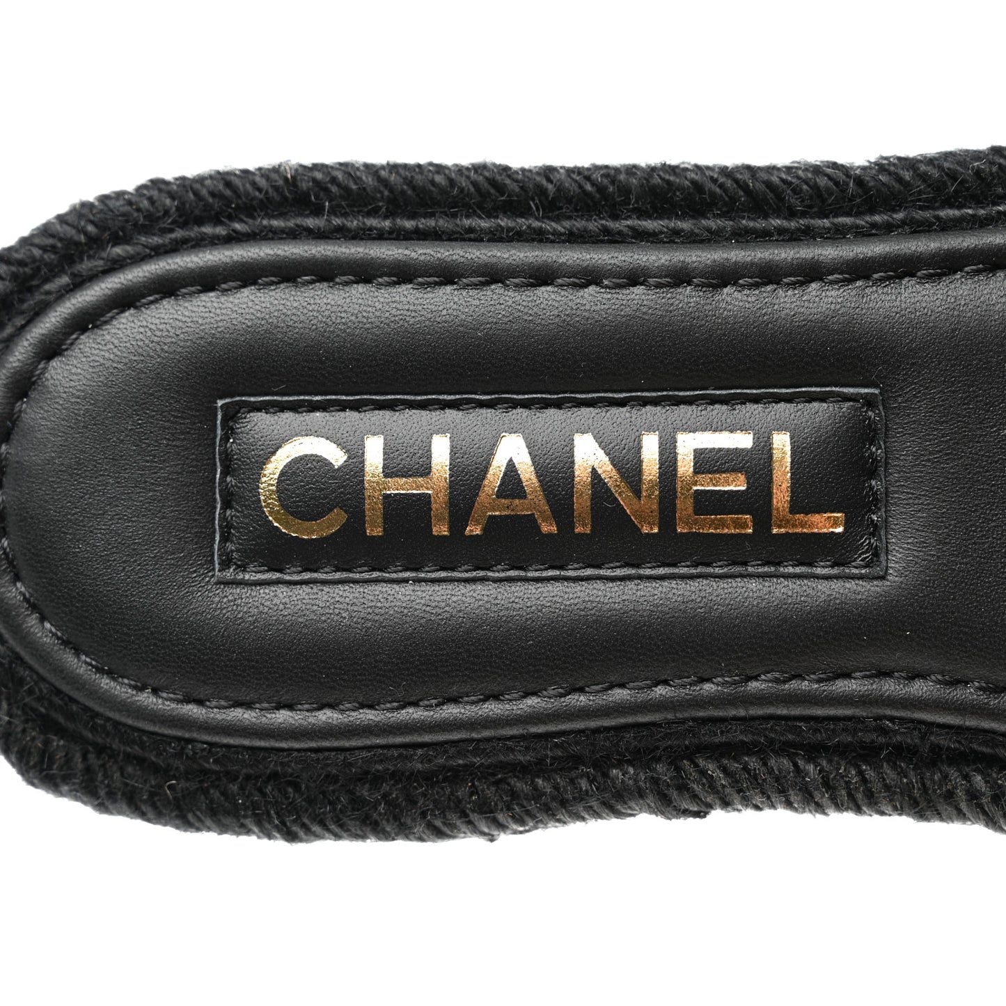 Lambskin Espadrille Mule Sandals 35 Black