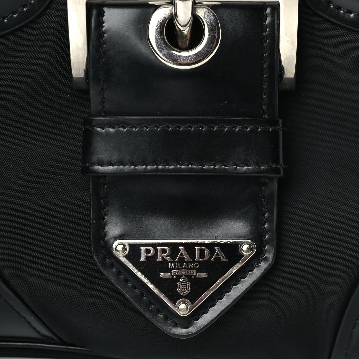 Nappa Soft Padded Re-Edition 2002 Moon Bag Black
