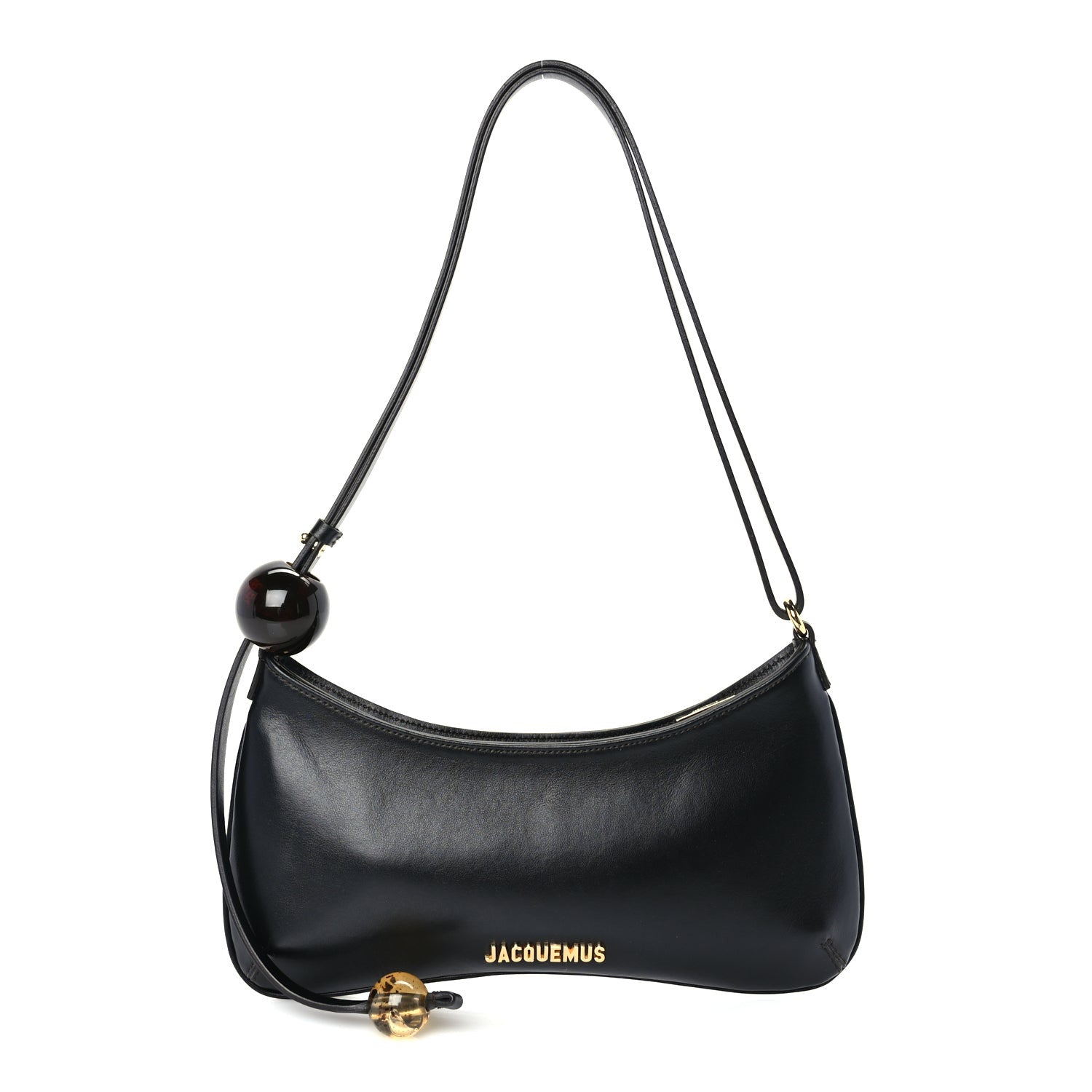 Jacquemus Smooth Calfskin Le Bisou Perle  Black 1 of 8