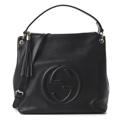 Gucci Pebbled Calfskin Large Soho Hobo Black 1 of 7