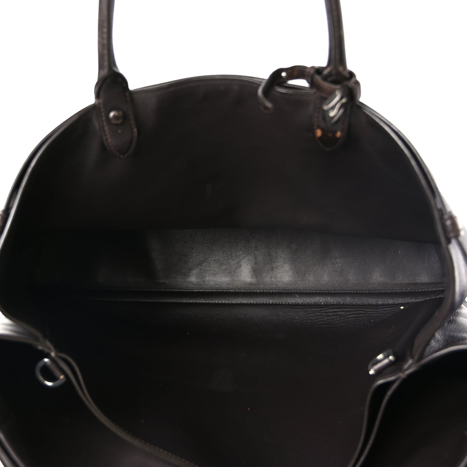 Prada Nappa Vintage Effect Large Buckle Bag With Belt Dark Brown 4 of 8