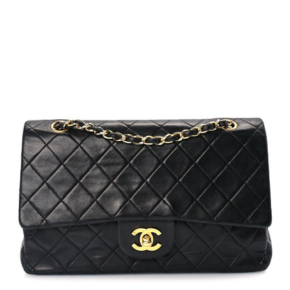 Chanel Lambskin Quilted Medium Double Flap Black 1 of 9