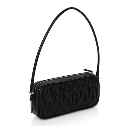 Miu Miu Nappa Matelasse Pouch Black 2 of 8