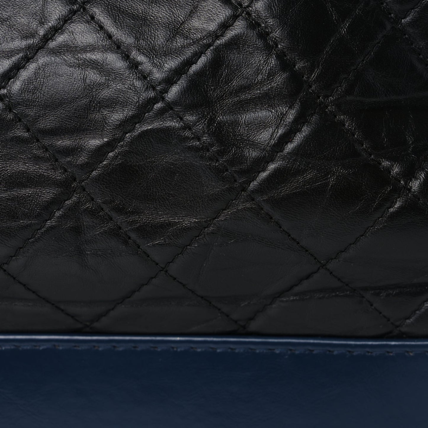 Aged Calfskin Quilted Medium Gabrielle Hobo Navy Black