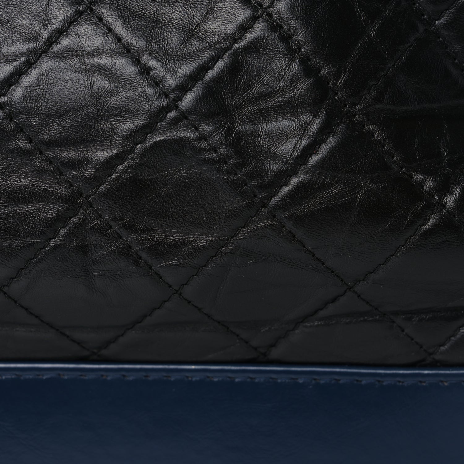 Chanel Aged Calfskin Quilted Medium Gabrielle Hobo Navy Black 7 of 12