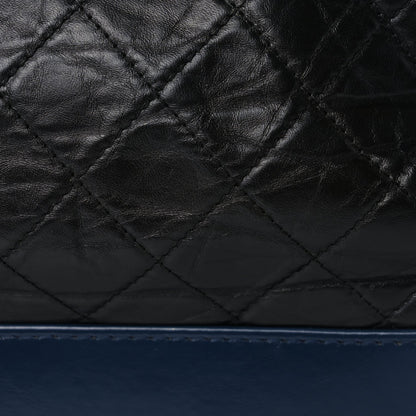 Chanel Aged Calfskin Quilted Medium Gabrielle Hobo Navy Black 7 of 12