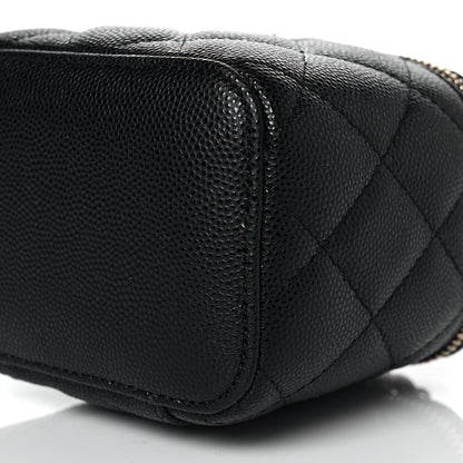 Chanel Caviar Quilted Mini Vanity Case With Chain Black 9 of 10