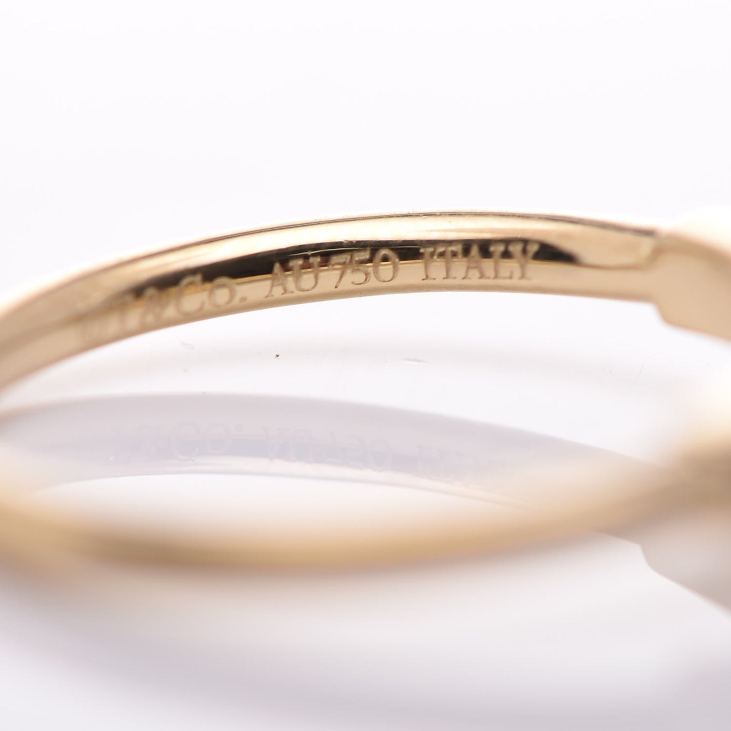 18K Yellow Gold Diamond T Wire Ring 52 6